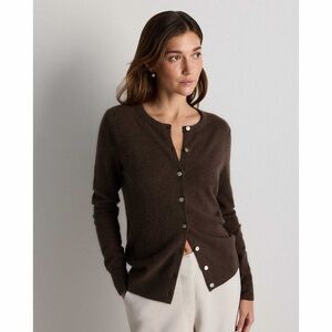 Quince Mongolian Cashmere Cardigan Sweater - Brown